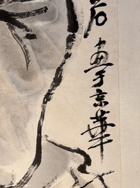 Qi Baishi 齊白石 (1864-1957): 'Drunk man', ink and colour on paper