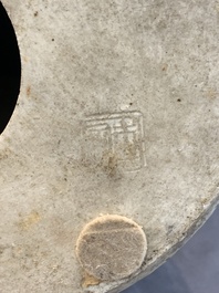 Three Chinese famille rose figures of the star gods and a figure of a lady, 19/20th C.