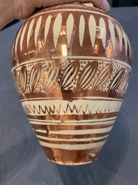 A Hispano-Moresque lustre-glazed vase, Spain, 17th C.