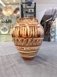 A Hispano-Moresque lustre-glazed vase, Spain, 17th C.