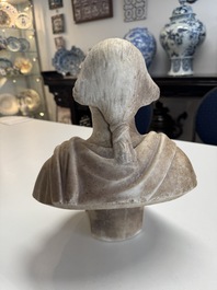 A carved marble 'Vanitas' or 'Memento Mori' bust, Italy, 18th C.