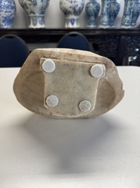 A carved marble 'Vanitas' or 'Memento Mori' bust, Italy, 18th C.