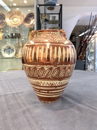A Hispano-Moresque lustre-glazed vase, Spain, 17th C.