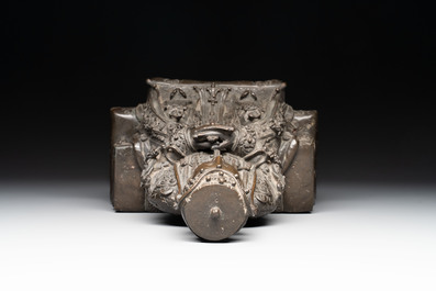 A fine Chinese bronze sculpture figure of Wenchang, Ming