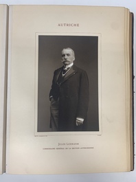 A commemorative book for foreign participators of the Brussels International Exhibition, dated 1910