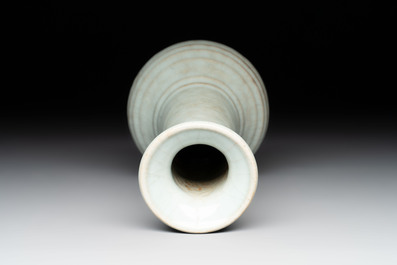 A Chinese Longquan celadon vase, possibly Yuan/Ming