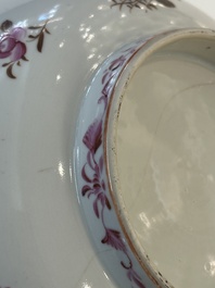 A collection of 22 Chinese blue, white, famille rose and Imari-style wares, 18th C.