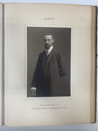 A commemorative book for foreign participators of the Brussels International Exhibition, dated 1910