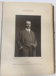 A commemorative book for foreign participators of the Brussels International Exhibition, dated 1910