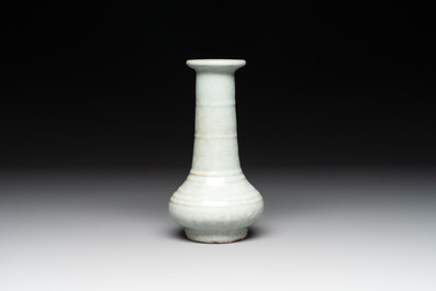 A Chinese Longquan celadon vase, possibly Yuan/Ming