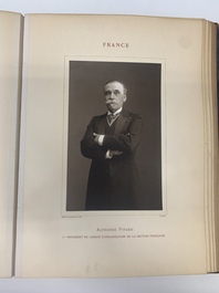 A commemorative book for foreign participators of the Brussels International Exhibition, dated 1910