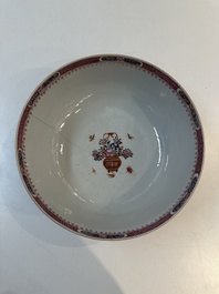 A collection of 22 Chinese blue, white, famille rose and Imari-style wares, 18th C.