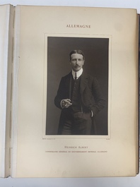 A commemorative book for foreign participators of the Brussels International Exhibition, dated 1910