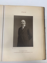 A commemorative book for foreign participators of the Brussels International Exhibition, dated 1910