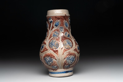 A Westerwald stoneware jug, Germany, 17th C.