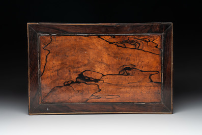 A finely carved Chinese hardwood stand, Qing