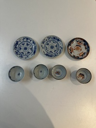 A collection of 22 Chinese blue, white, famille rose and Imari-style wares, 18th C.