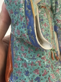 Four Chinese famille rose figures, Ge Yi Tai 戈益泰 mark, 19/20th C.