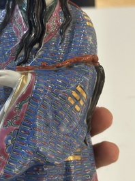 Four Chinese famille rose figures, Ge Yi Tai 戈益泰 mark, 19/20th C.