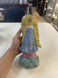 Four Chinese famille rose figures, Ge Yi Tai 戈益泰 mark, 19/20th C.