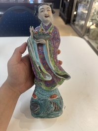 Four Chinese famille rose figures, Ge Yi Tai 戈益泰 mark, 19/20th C.