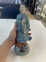 Four Chinese famille rose figures, Ge Yi Tai 戈益泰 mark, 19/20th C.