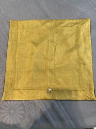 Ten Chinese gold-thread-embroidered silk rank badges, 19th C.