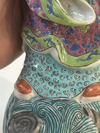 Four Chinese famille rose figures, Ge Yi Tai 戈益泰 mark, 19/20th C.