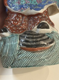 Four Chinese famille rose figures, Ge Yi Tai 戈益泰 mark, 19/20th C.