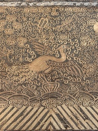 Ten Chinese gold-thread-embroidered silk rank badges, 19th C.