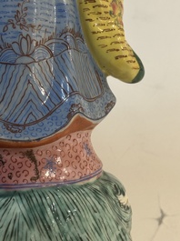 Four Chinese famille rose figures, Ge Yi Tai 戈益泰 mark, 19/20th C.