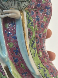 Four Chinese famille rose figures, Ge Yi Tai 戈益泰 mark, 19/20th C.