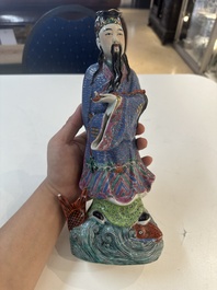 Four Chinese famille rose figures, Ge Yi Tai 戈益泰 mark, 19/20th C.