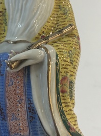 Four Chinese famille rose figures, Ge Yi Tai 戈益泰 mark, 19/20th C.