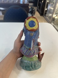 Four Chinese famille rose figures, Ge Yi Tai 戈益泰 mark, 19/20th C.