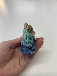 Six Chinese porcelain and glass brush rests, 19/20th C.