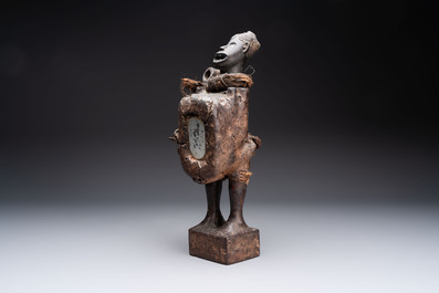A fine Congolese fetish with a mirror, Democratic Republic of Congo