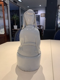 A Chinese Dehua blanc de Chine figure of Wenchang, 20th C.