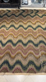 A large Italian woollen embroidered 'Bargello' or flame stitch wall hanging, 18th C.