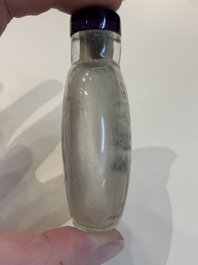 Five Chinese inside-painted glass snuff bottles, signed Ma Shaoxuan 馬少宣, Pu Ru 溥儒 and Ye Zhongsan 葉仲三, 20th C., one dated 1962