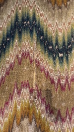 A large Italian woollen embroidered 'Bargello' or flame stitch wall hanging, 18th C.