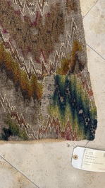 A large Italian woollen embroidered 'Bargello' or flame stitch wall hanging, 18th C.