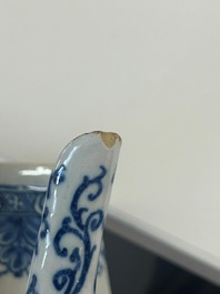 A rare blue and white Dutch Delft coffeepot, early 18th C.