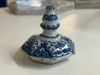 A rare blue and white Dutch Delft coffeepot, early 18th C.