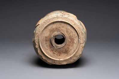 A large Annamese or Vietnamese blue and white inscribed altar vase, 16th C.