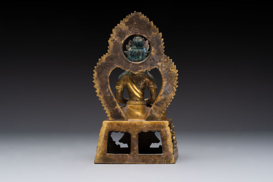 A Chinese gilt-bronze Buddha Amitayus, 18th C.