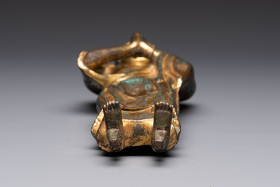 A fine Chinese gilt-bronze standing Buddha, Song or later