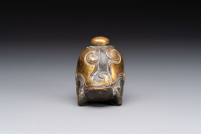 An extremely rare and fine Chinese gilt-bronze tortoise-form water dropper and cover, Song