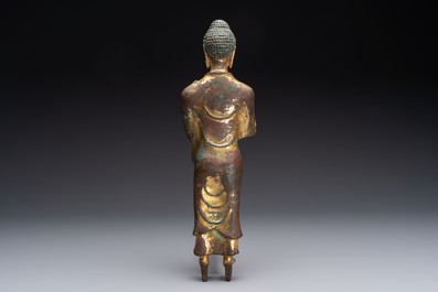 A fine Chinese gilt-bronze standing Buddha, Song or later
