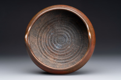 A Chinese bronze tripod censer, Kangxi mark and of the period